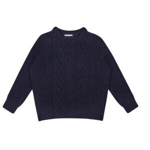 The New Society navy cable ENZO sweater 16Y / women’s small